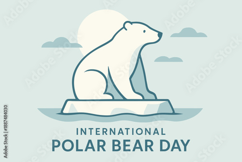 , environmental campaign art, arctic awareness graphic, clean minimal vector,