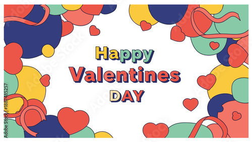 Valentines day background with Heart Shaped Vector