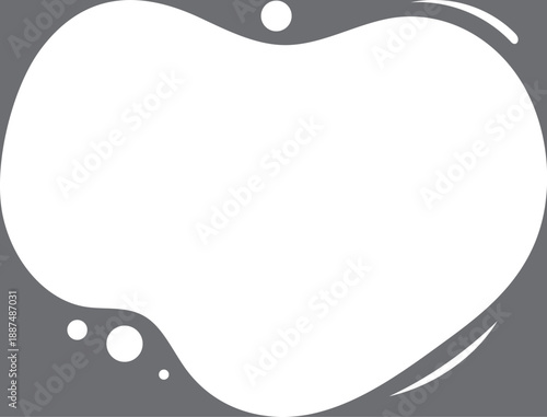 White Abstract Blob Cutout for Negative Space and Clean Design