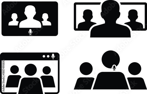 Business communication and teamwork concepts in corporate settings