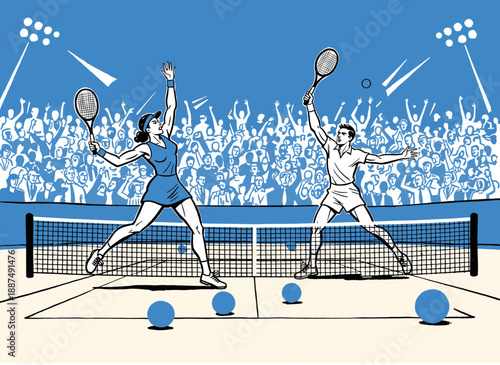 Tennis club t shirt design. Tennis champion league competition. Tennis artwork for t shirt print, poster, sticker, background and others.