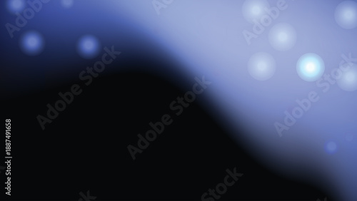 Shining Blue Nebula Glow on Black with Futuristic Tech Energy