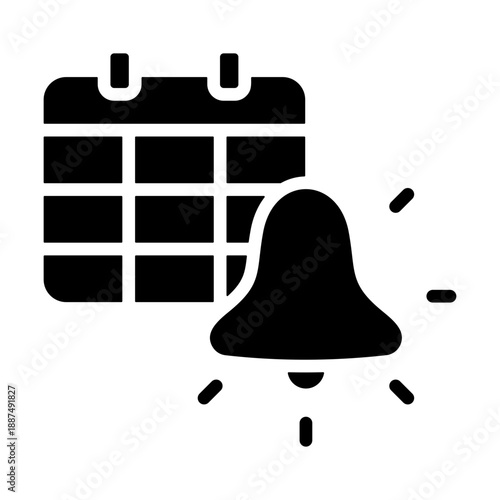 Follow Up Reminder Icon - Solid Black
