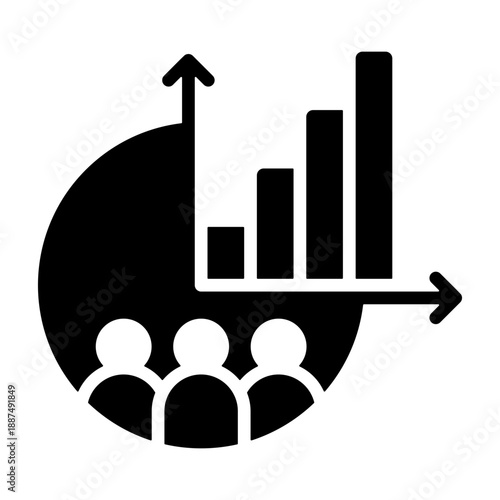 Crm Dashboard Icon - Solid Black