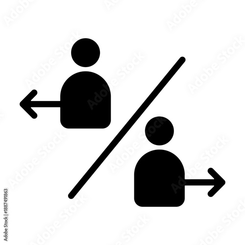 Churn Rate Icon - Solid Black