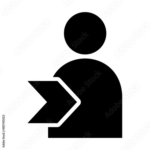 User Login Icon - Solid Black