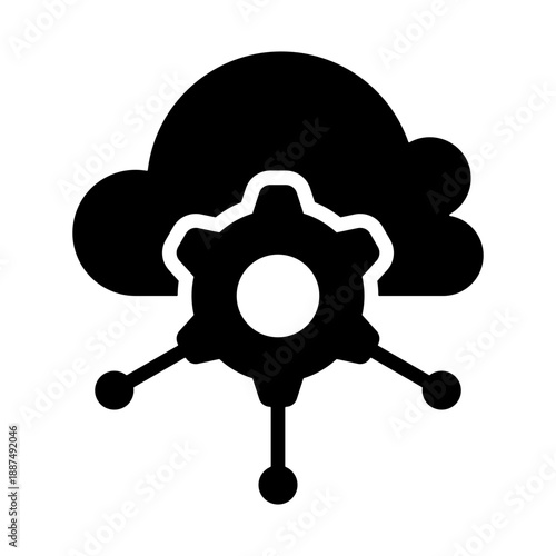 Api Integration Icon - Solid Black