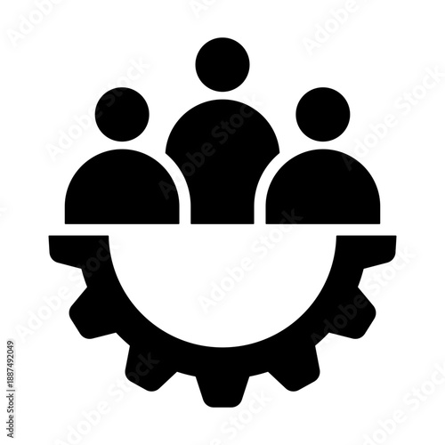 Crm Settings Icon - Solid Black