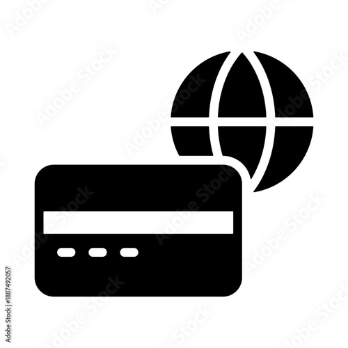 Payment Gateway Icon - Solid Black