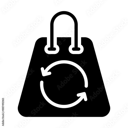 Ecommerce Sync Icon - Solid Black