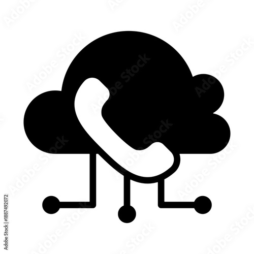 Voip Integration Icon - Solid Black