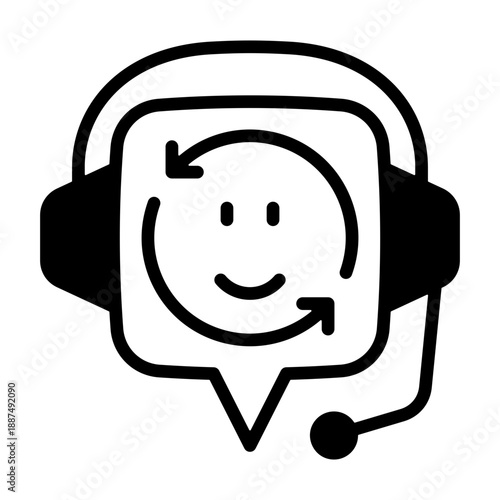 Chatbot Integration Icon - Solid Black