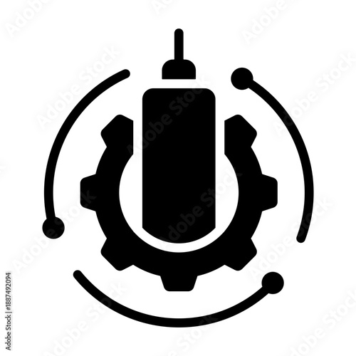 Erp Connection Icon - Solid Black
