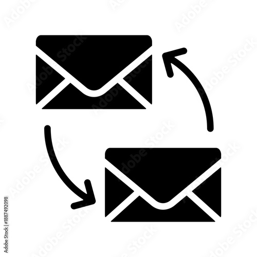Triggered Email Icon - Solid Black