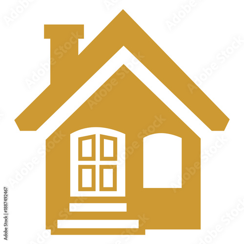 Golden House Building Icon