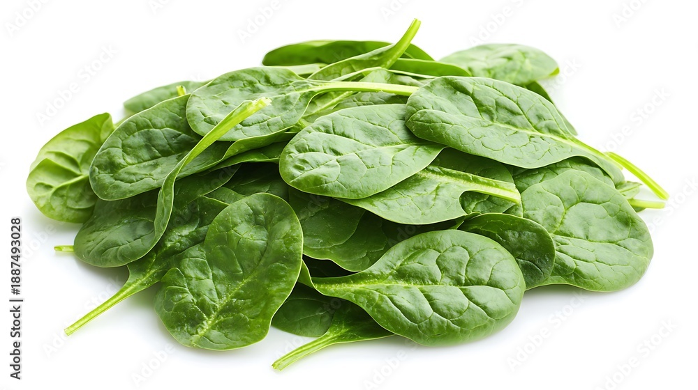 Obraz premium Fresh spinach leaves pile