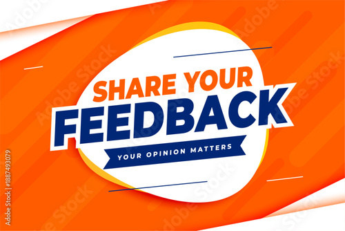 feedback and review banner with your opinion matters message