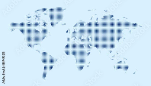 abstract world map in pixel art template design