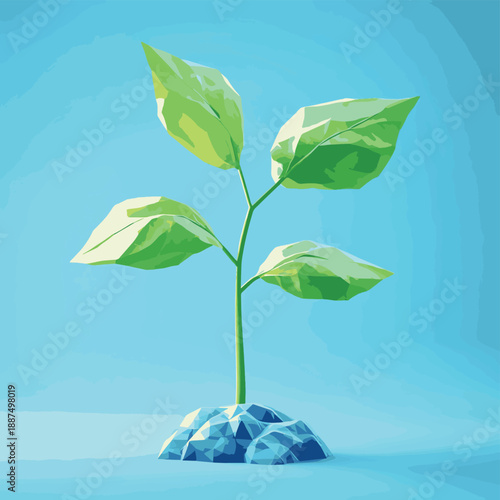 Plant sprout ecological abstract concept