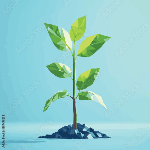 Plant sprout ecological abstract concept