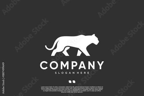 big cat logo, predator, top of the food chain, vector design