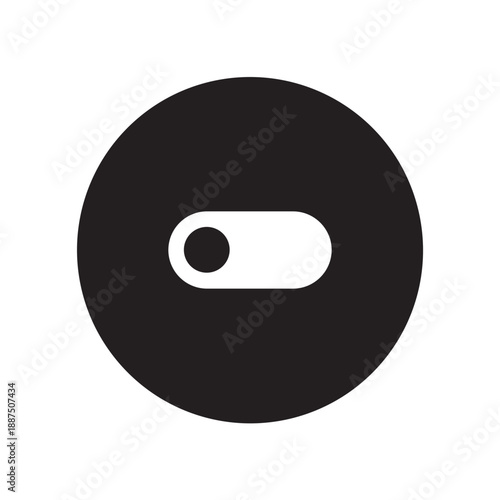 Vector Of Toggle Off switch icon For UI Web_Circle Glyph Icon