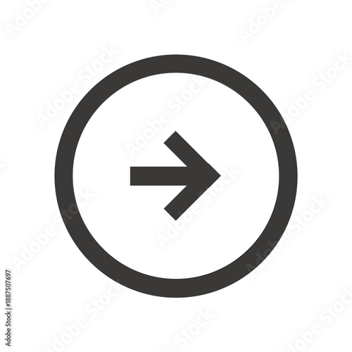 Free Download Vector Of Arrow Circle Right Icon For UI_Line Icon - GFXLoad