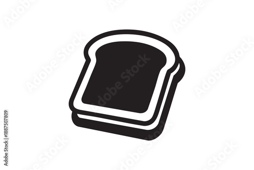 Vector Sandwich top view line and solid icon outline different style. Symbol, logo