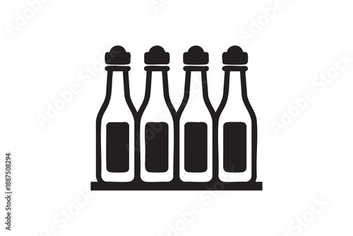 Vector Sauce bottles line and solid icon outline different style. Symbol, logo