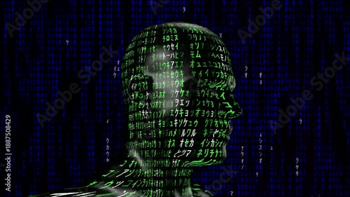 Binary Code Technology Global Network Illustration