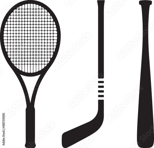 A set of vector sports equipment
