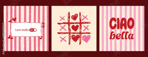 Love Mode On Romantic Valentine Poster Set