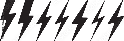 a simple element set of the lighting illustrations. minimalist design in various shapes. a design for logo, symbol, and element decoration.