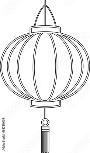 Elegant spherical lantern with tassel hanging decoration