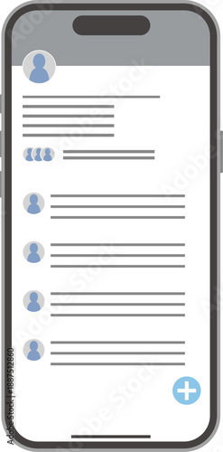 SNSのタイムラインのイメージ