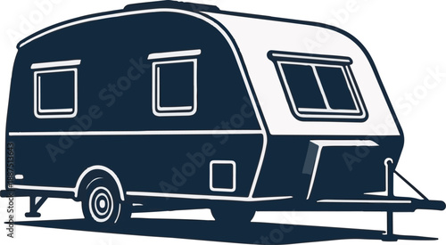 Vintage camper trailer for adventure and travel