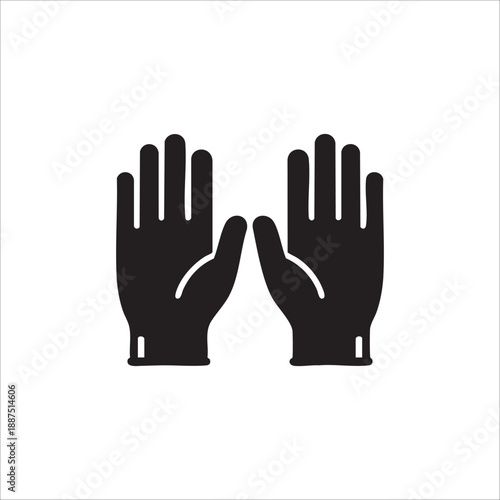 gloves bag icon. isolated on white background