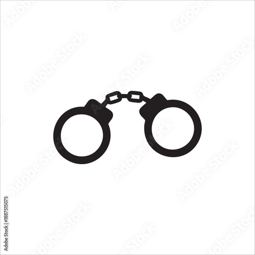 handcuffs icon. isolated on white background