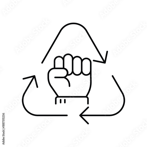 Resurgence  icon with white background vector stock illustration