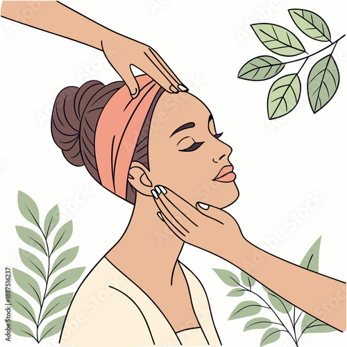 Skincare routine illustration