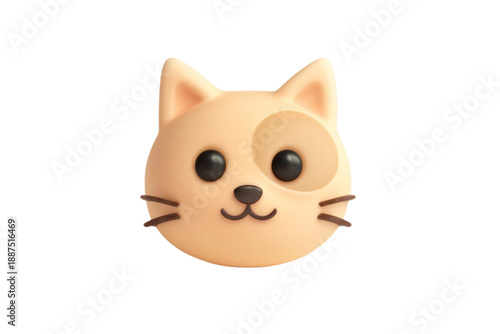 3Dイラストの猫　オレンジ