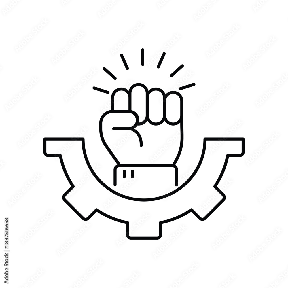 Fototapeta premium Revolution icon with white background vector stock illustration