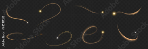 Vibrant Golden Twirl and Sparkle with Futuristic Motion, Radiant Energy Flow, Circular Rotation, Shiny Light Trails, Luxury Glow, Dynamic Design