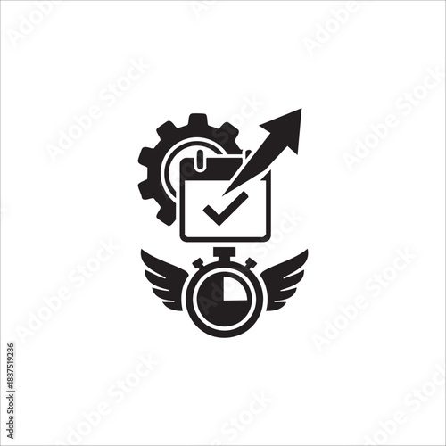 Work efficiency icon. illustration isolated on white background.