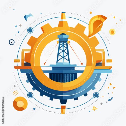 Oil Rig Machinery Gear Mechanism.