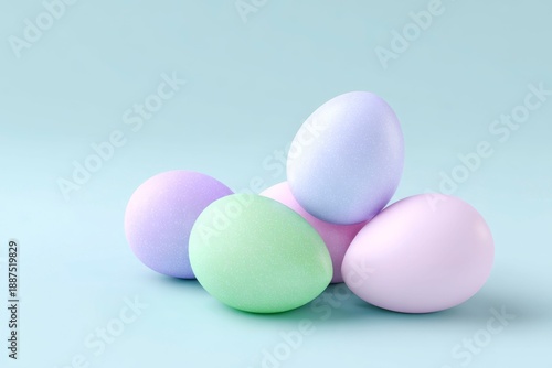 Wallpaper Mural Soft Colored Eggs Easter Concept Torontodigital.ca