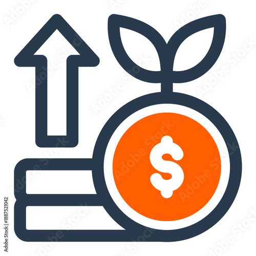Investment savings wealth management icon