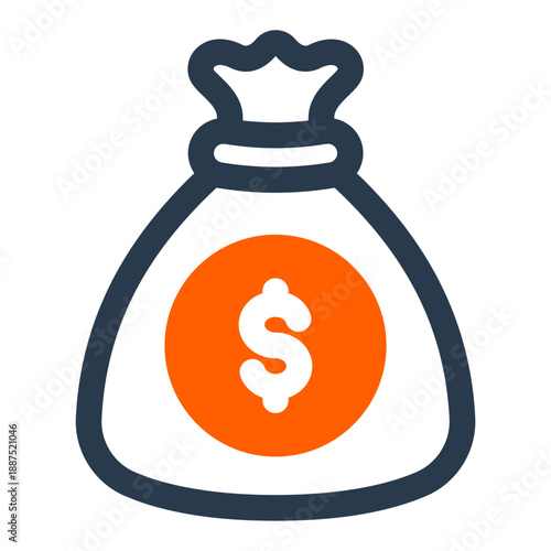Money bag cash savings wealth icon