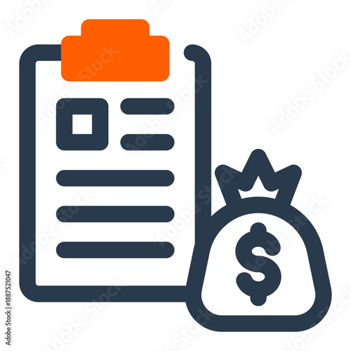 Loan financing credit debt approval icon
