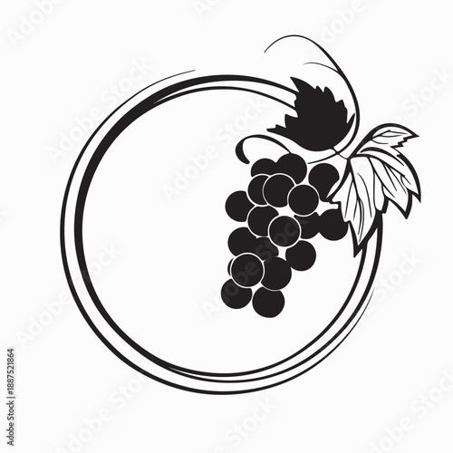 Grape Leaf Logo Images Vector Isolated on White Background